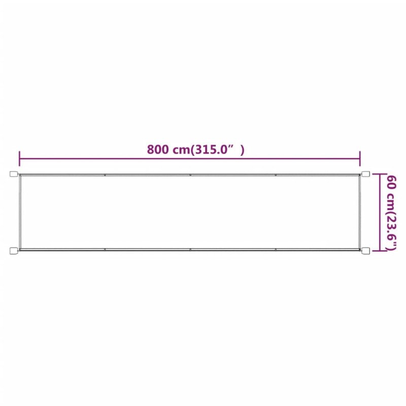 vidaXL Vertikálna markíza sivohnedá 60x800 cm oxfordská látka