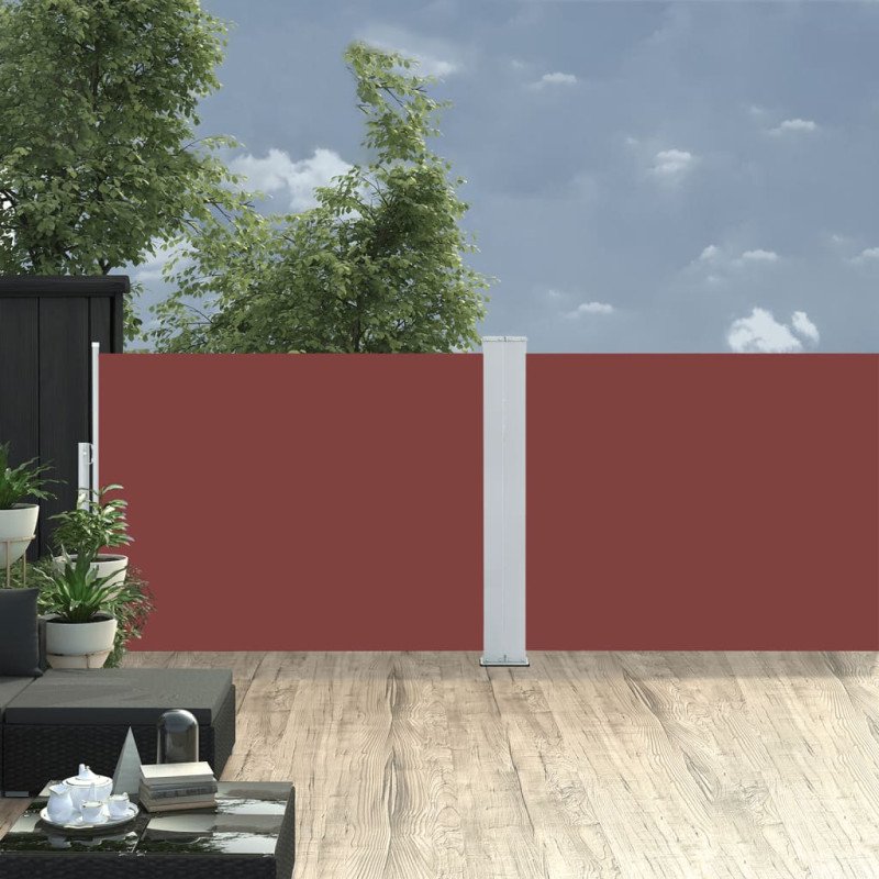 vidaXL Zaťahovacia bočná markíza, hnedá 120x1000 cm