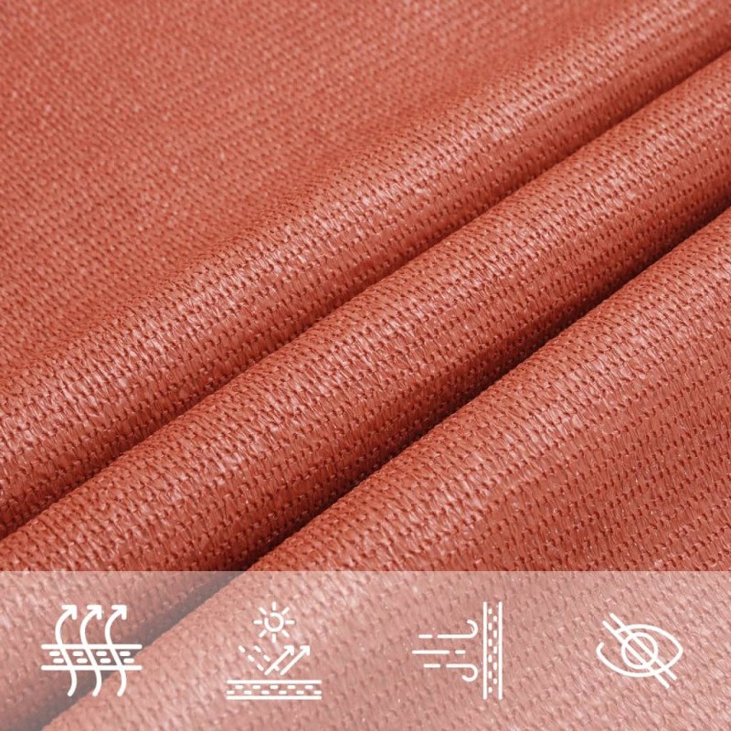 vidaXL Tieniaca plachta 160 g/m² tehlovočervená 2x4,5 m HDPE