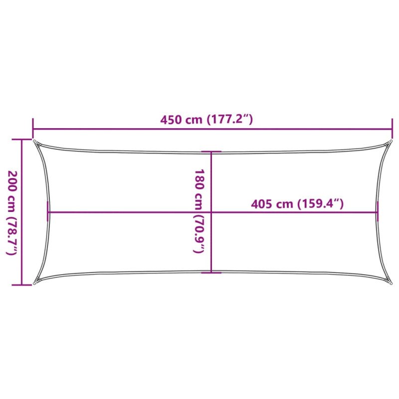 vidaXL Tieniaca plachta 160 g/m² tehlovočervená 2x4,5 m HDPE