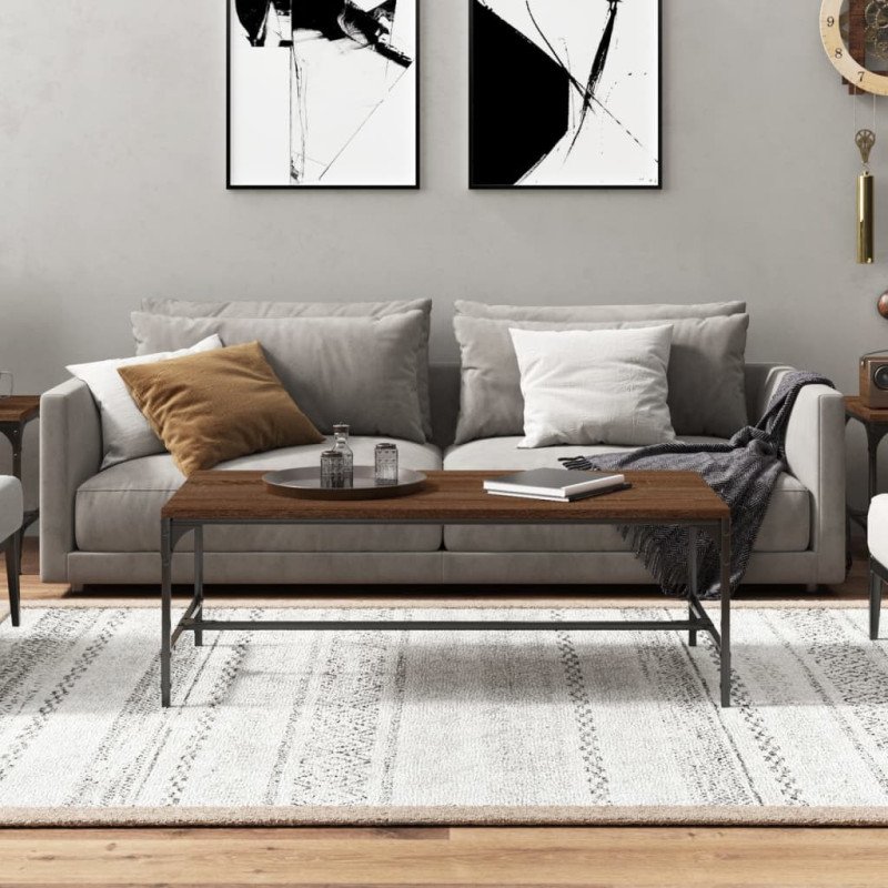 vidaXL Konferenčný stolík hnedý dub 80x50x35 cm spracované drevo