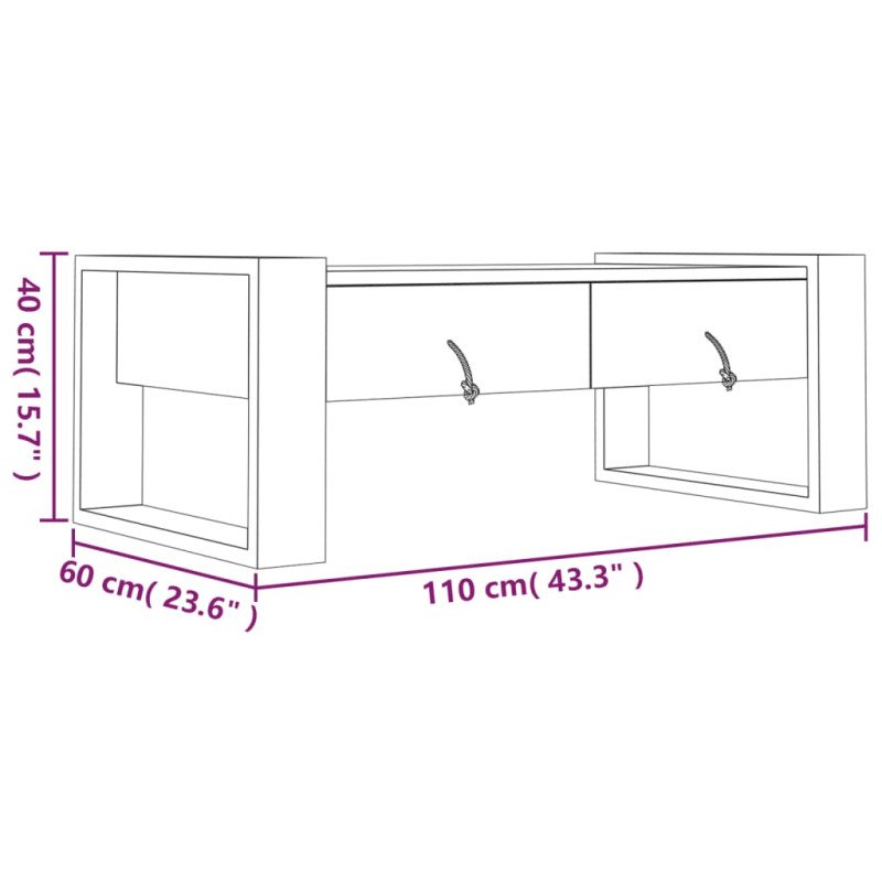 vidaXL Konferenčný stolík 110x60x40 cm masívne teakové drevo