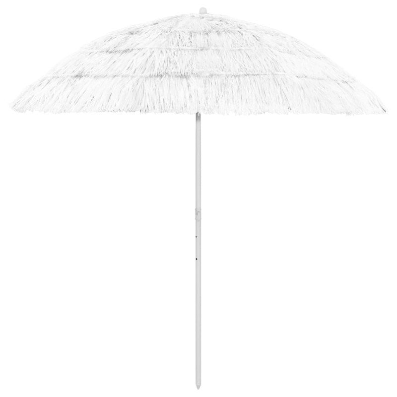 vidaXL Plážový slnečník Hawaii, biely 240 cm