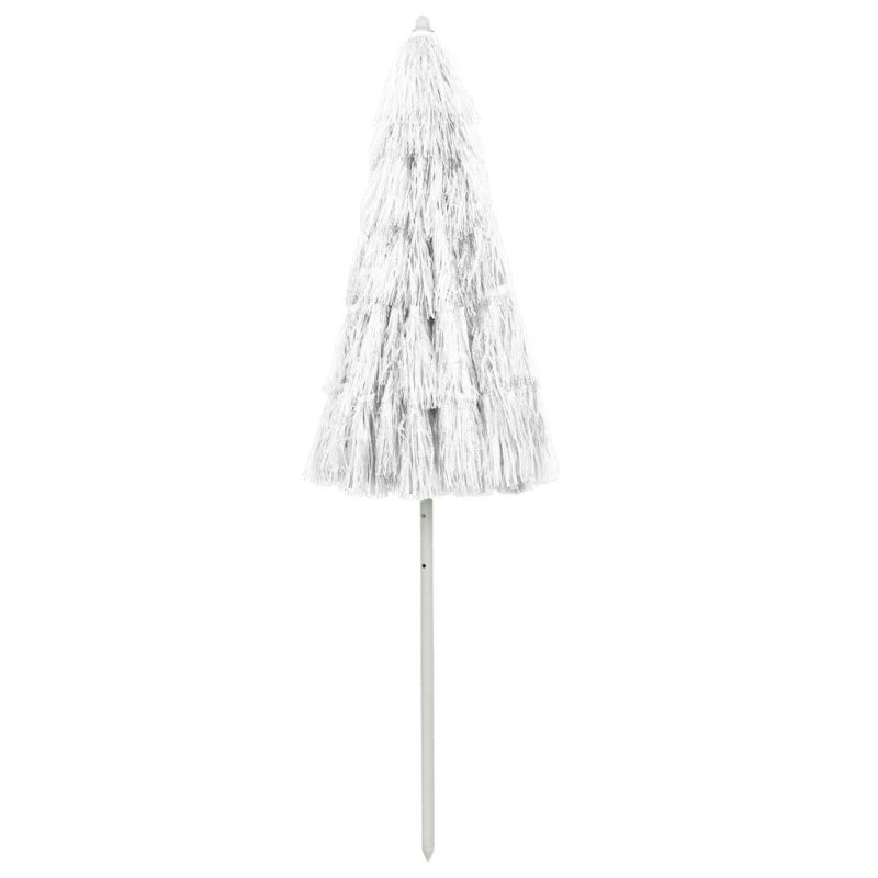 vidaXL Plážový slnečník Hawaii, biely 240 cm