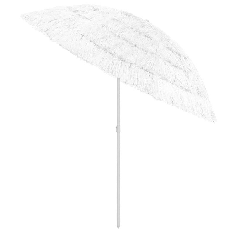vidaXL Plážový slnečník Hawaii, biely 240 cm