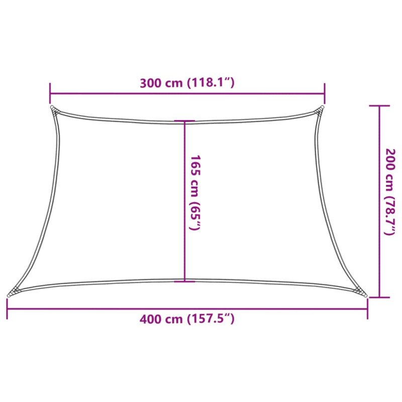 vidaXL Tieniaca plachta 160 g/m² antracitová 3/4x2 m HDPE