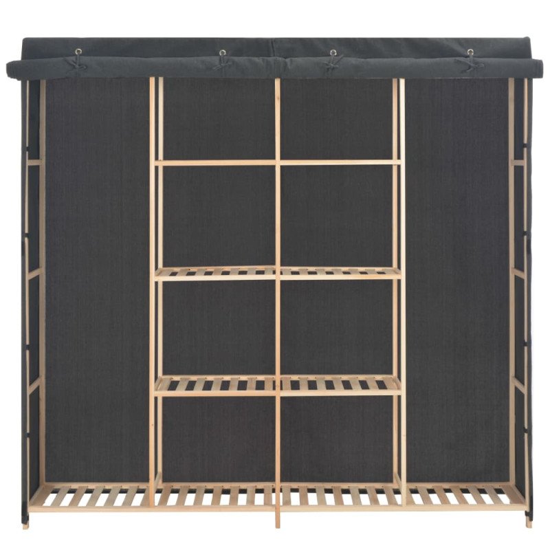 vidaXL Šatník sivý 173x40x170 cm látkový