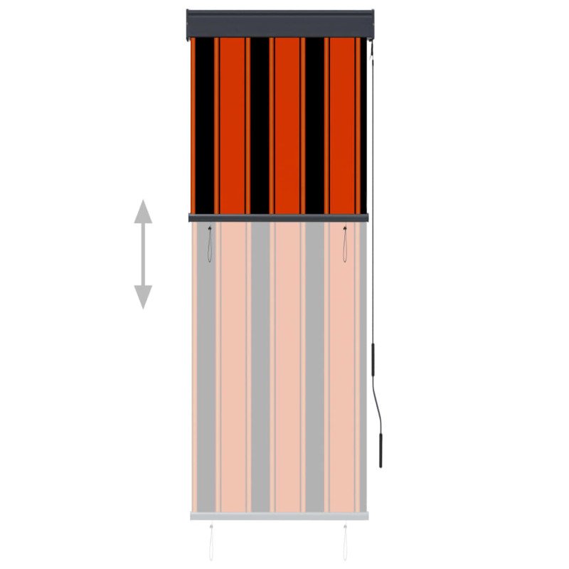 vidaXL Vonkajšia zatemňovacia roleta 60x250 cm oranžová a hnedá