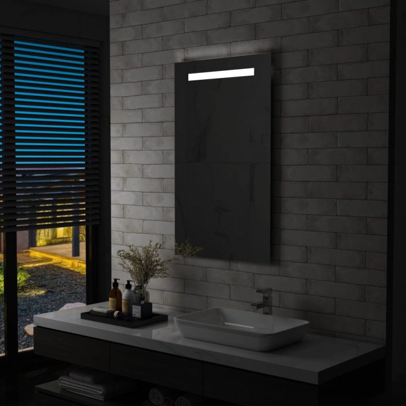 vidaXL Kúpeľňové nástenné zrkadlo s LED osvetlením 60x100 cm
