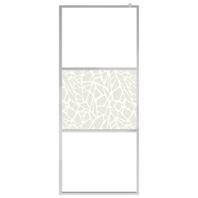 vidaXL Sprchová zástena z ESG skla s dizajnom kameňov 80x195 cm