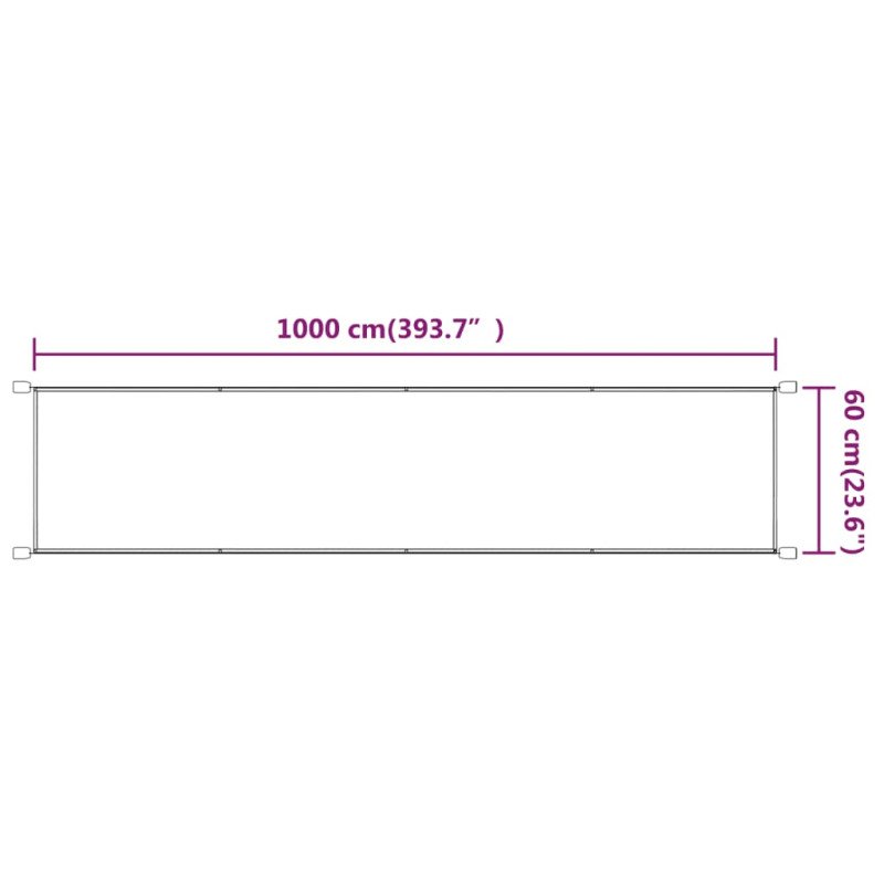 vidaXL Vertikálna markíza modrá 60x1000 cm oxfordská látka