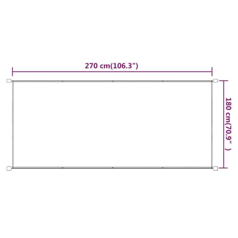 vidaXL Vertikálna markíza terakotová 180x270 cm oxfordská látka
