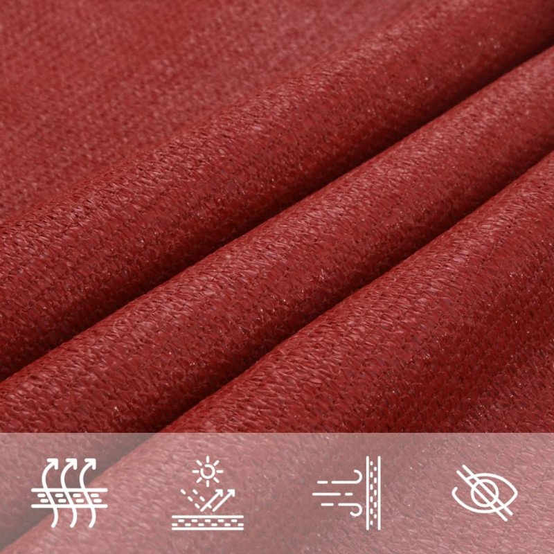 vidaXL Tieniaca plachta 160 g/m² červená 3/4x2 m HDPE