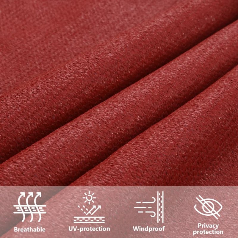 vidaXL Tieniaca plachta 160 g/m² červená 3/4x2 m HDPE