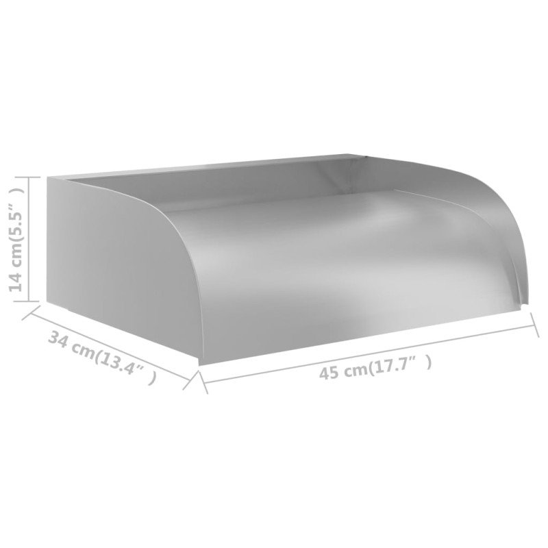 vidaXL Vodopád 45x34x14 cm nehrdzavejúca oceľ 304