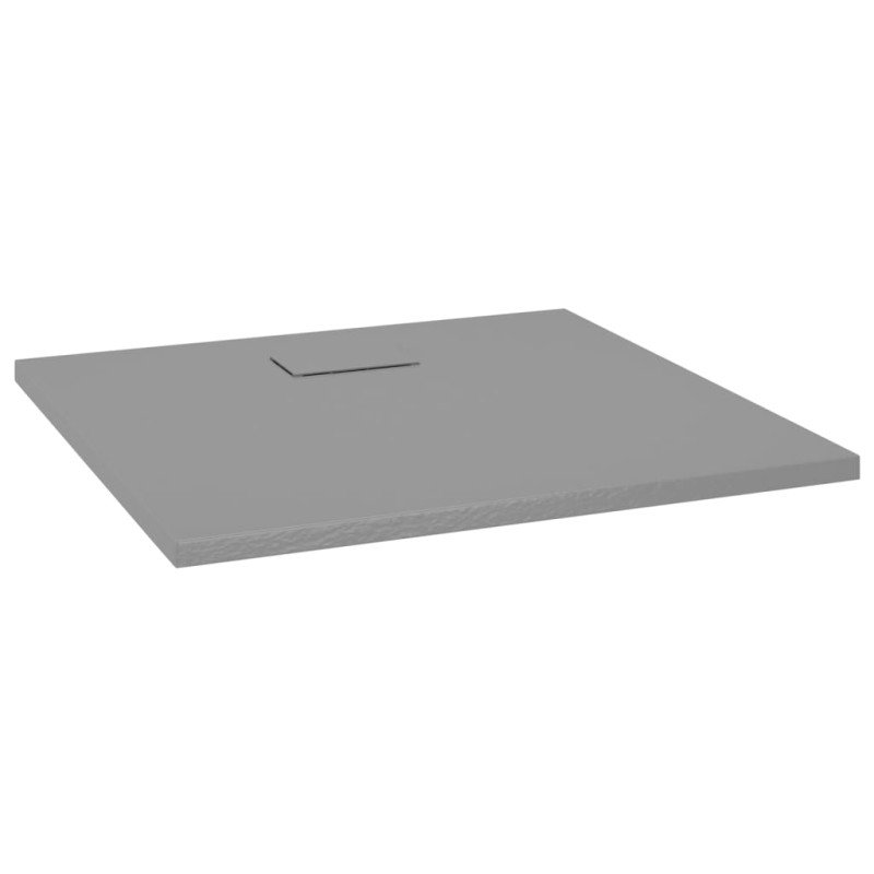 vidaXL Sprchová vanička SMC sivá 90x80 cm