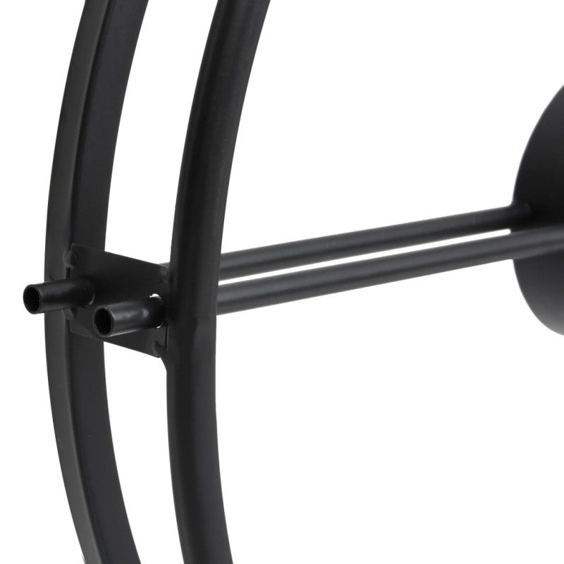 vidaXL Nástenné hodiny čierne 52 cm železo