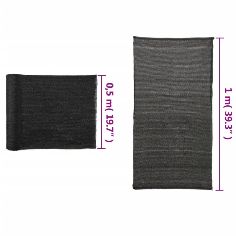 vidaXL Tieniaca sieť HDPE 1x10 m čierna
