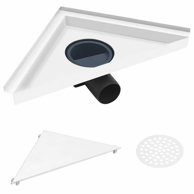vidaXL Sprchový odtok s krytom 2 v 1 25x25 cm nehrdzavejúca oceľ