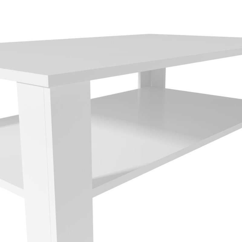 vidaXL Konferenčný stolík z drevotriesky, 100x59x42 cm, biely