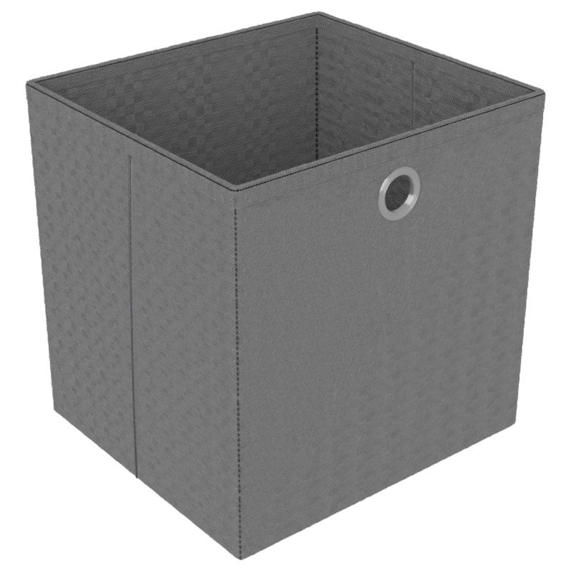 vidaXL Polica s boxmi, 15 kociek, čierna 103x30x175,5 cm, látka