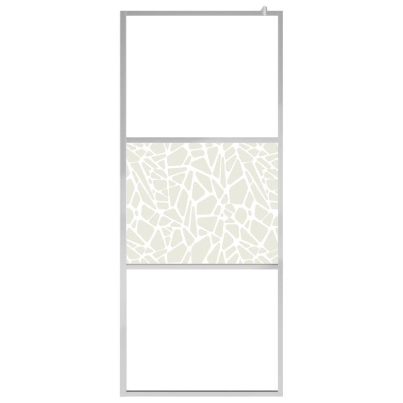 vidaXL Sprchová zástena z ESG skla s dizajnom kameňov 100x195 cm