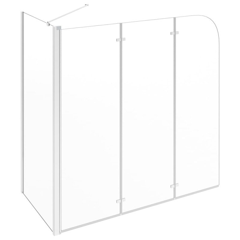 vidaXL Sprchová zástena 120x69x130 cm tvrdené sklo priehľadná