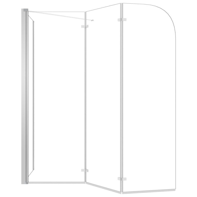 vidaXL Sprchová zástena 120x69x130 cm tvrdené sklo priehľadná