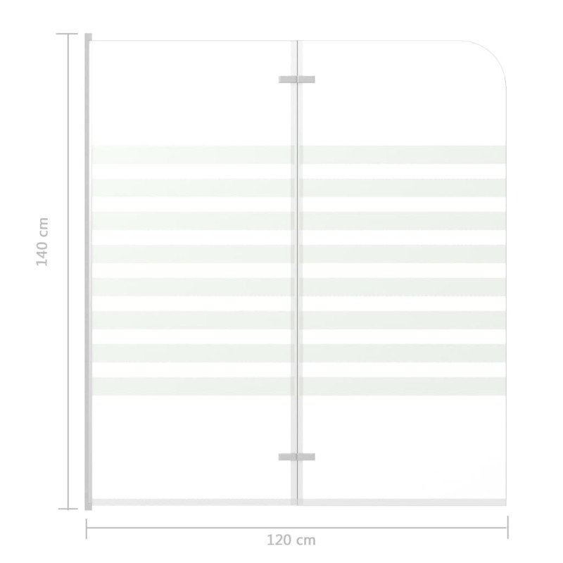 vidaXL Sprchová zástena pruhovaná 120x140 cm tvrdené sklo