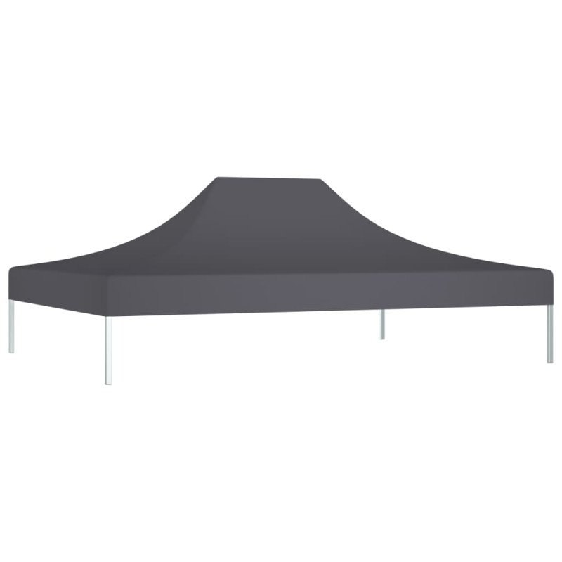 vidaXL Strecha na párty stan 4,5x3 m, antracitová 270 g/m²