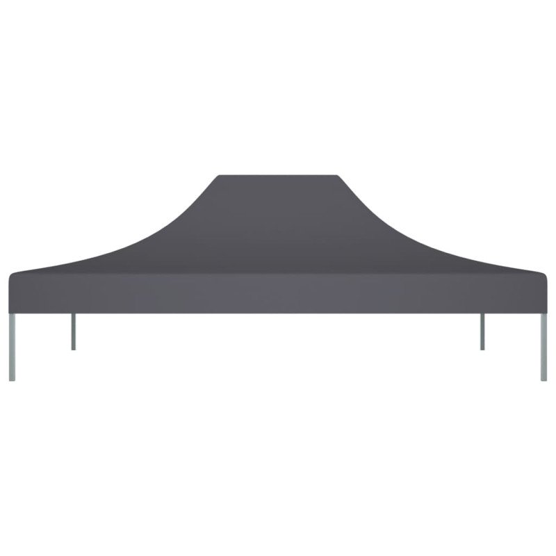 vidaXL Strecha na párty stan 4,5x3 m, antracitová 270 g/m²