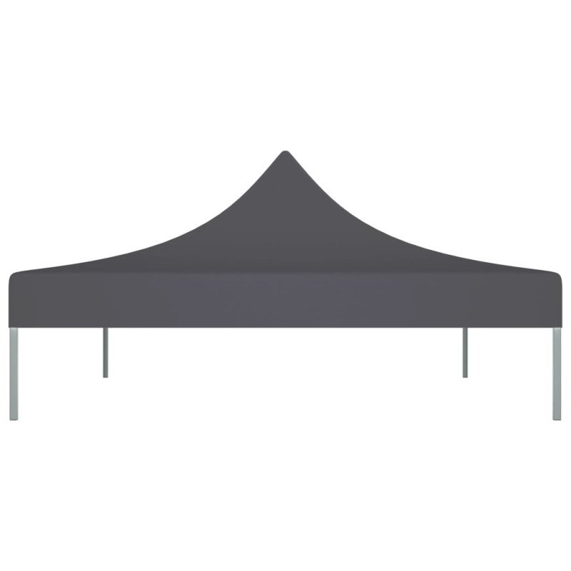 vidaXL Strecha na párty stan 4,5x3 m, antracitová 270 g/m²