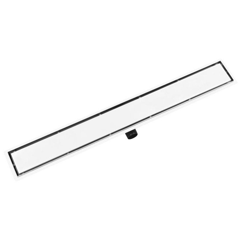 vidaXL Sprchový odtok s krytom 2 v 1 103x14 cm nehrdzavejúca oceľ