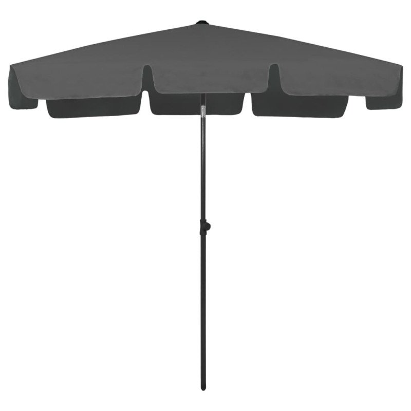 vidaXL Plážový slnečník antracitový 200x125 cm