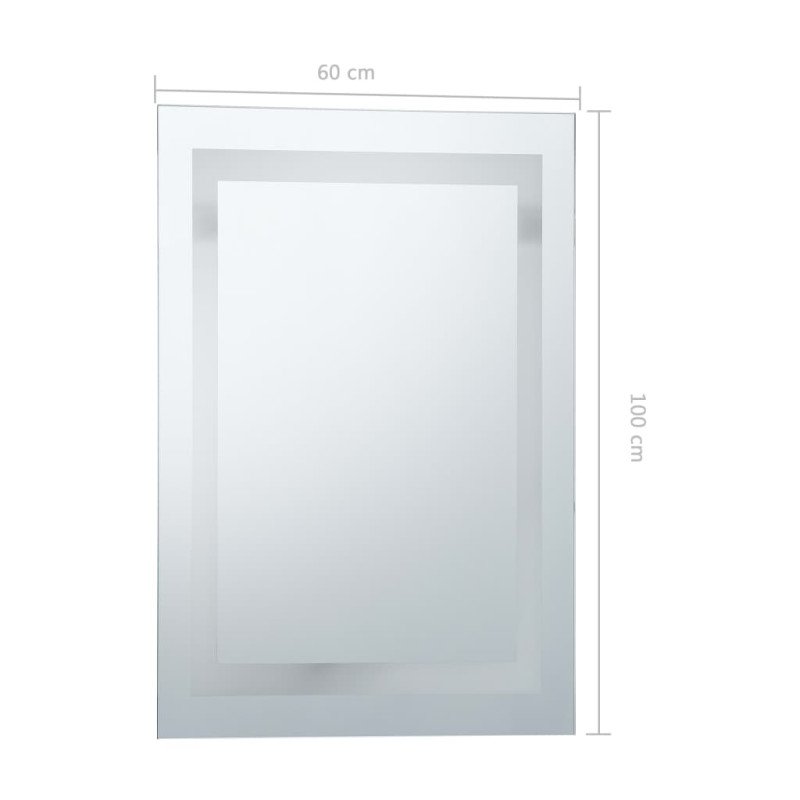 vidaXL Kúpeľňové zrkadlo s LED svetlom a dotykovým senzorom 60x100 cm