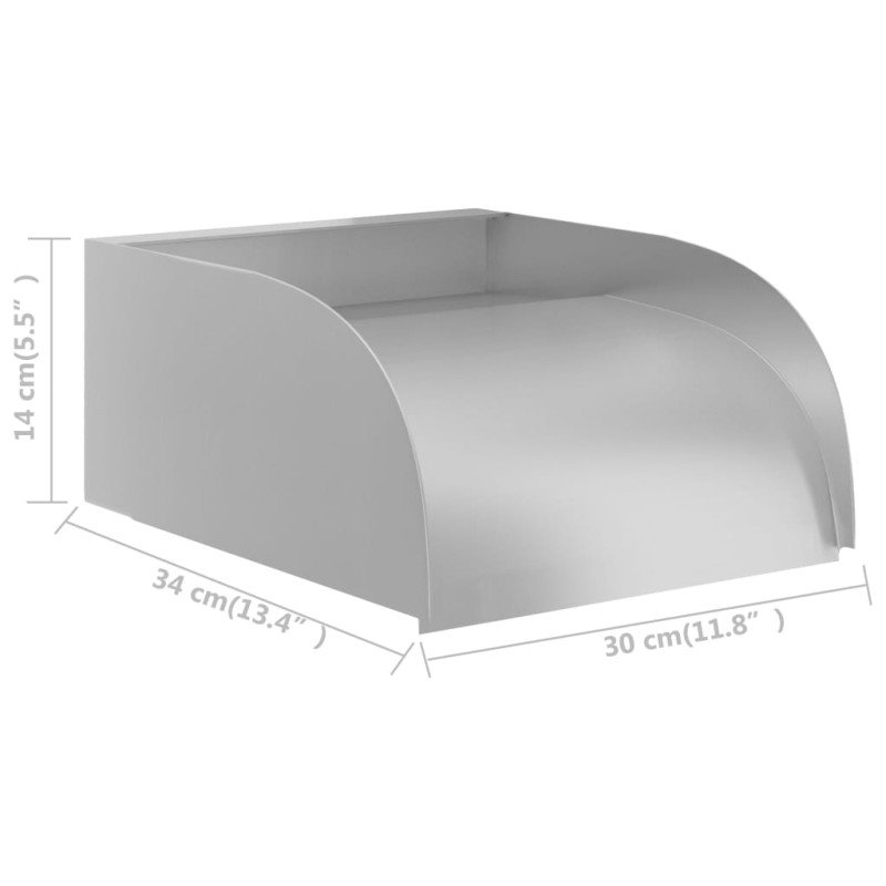 vidaXL Vodopád 30x34x14 cm nehrdzavejúca oceľ 304