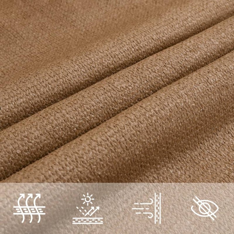 vidaXL Tieniaca plachta 160 g/m² sivohnedá 4,5x4,5x4,5 m HDPE