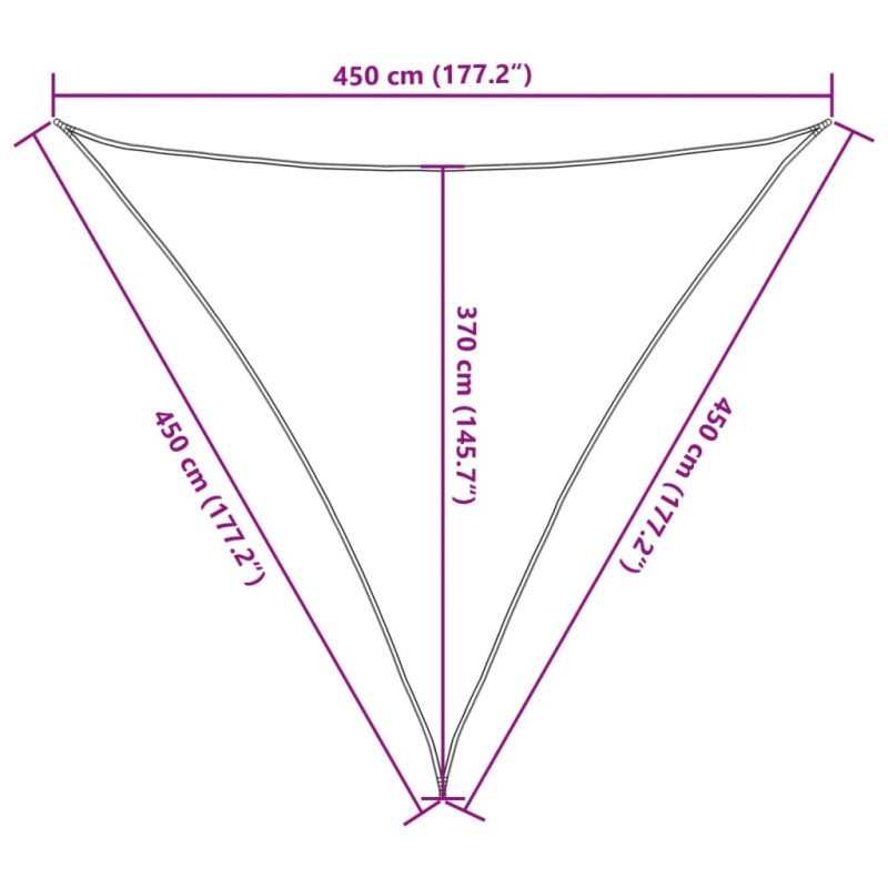 vidaXL Tieniaca plachta 160 g/m² sivohnedá 4,5x4,5x4,5 m HDPE