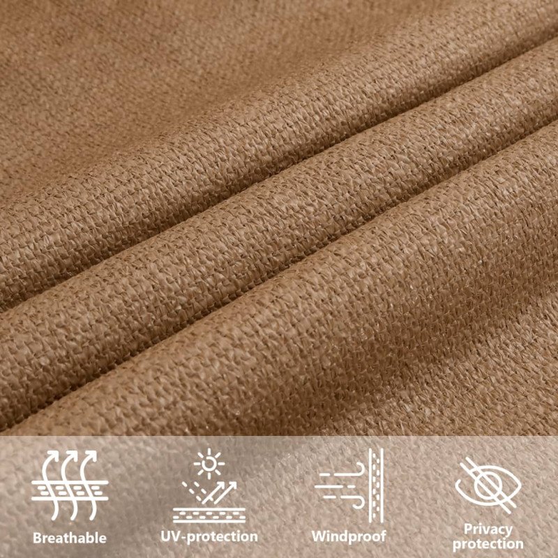 vidaXL Tieniaca plachta 160 g/m² sivohnedá 4,5x4,5x4,5 m HDPE