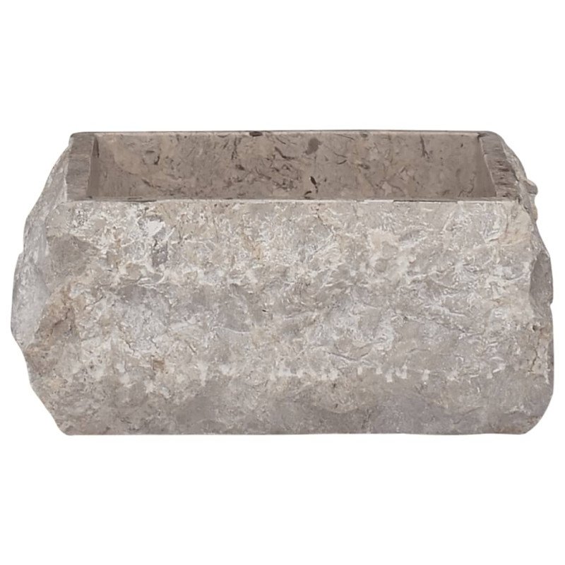 vidaXL Umývadlo sivé 30x30x13 cm mramor