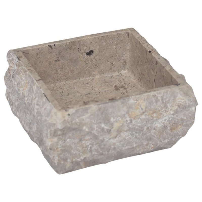 vidaXL Umývadlo sivé 30x30x13 cm mramor