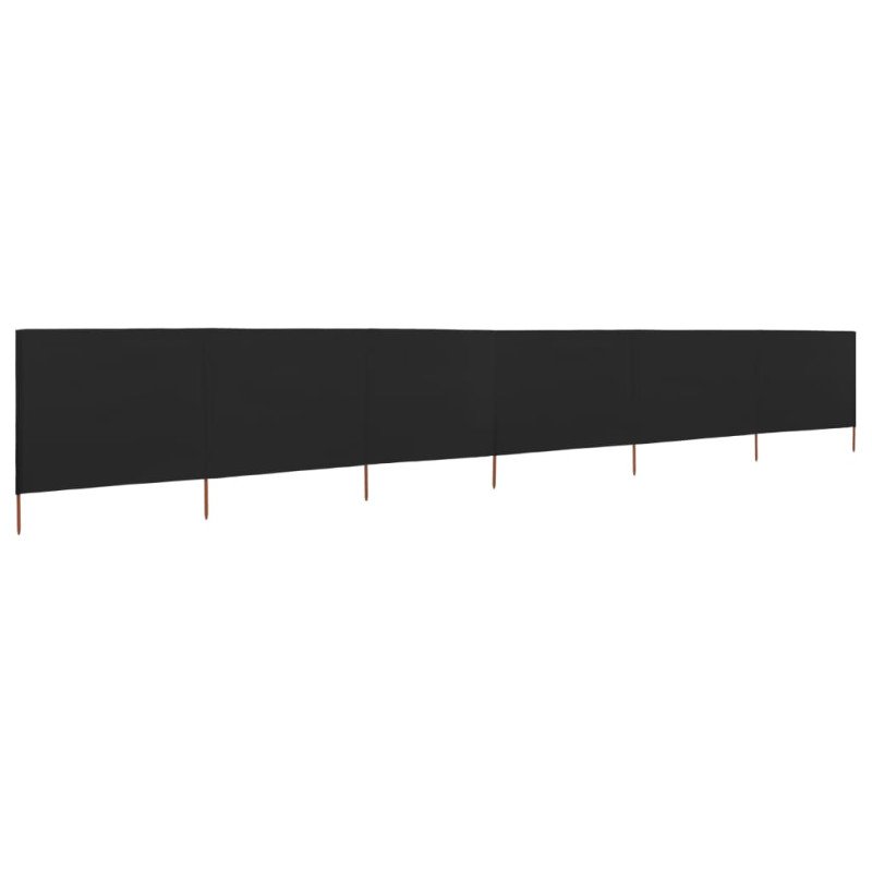 vidaXL 6-panelová zábrana proti vetru 800x80 cm čierna