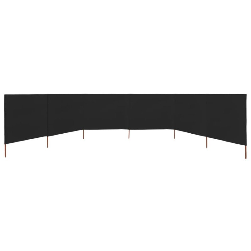 vidaXL 6-panelová zábrana proti vetru 800x80 cm čierna