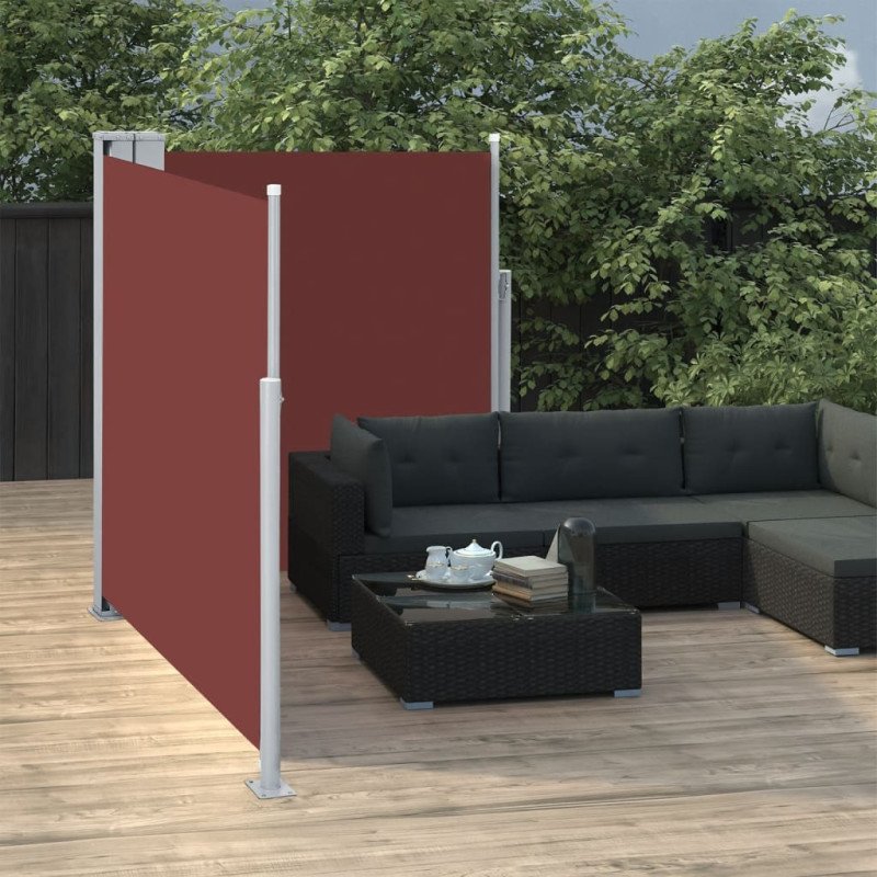 vidaXL Zaťahovacia bočná markíza 170x600 cm, hnedá