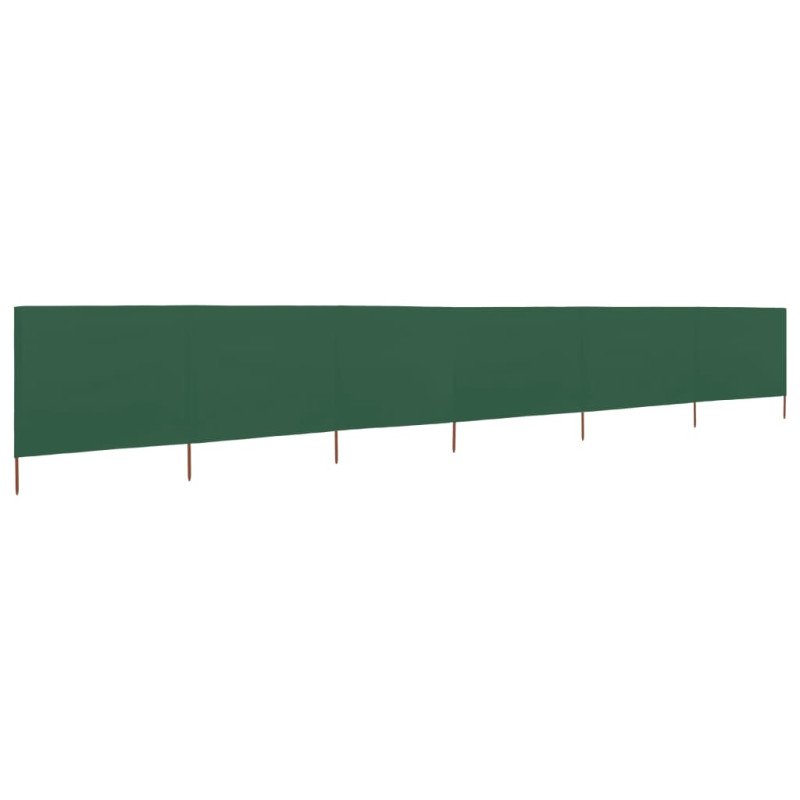 vidaXL 6-panelová zábrana proti vetru zelená 800x80 cm látková