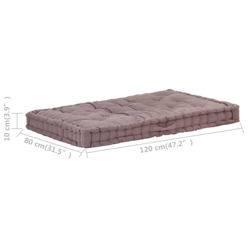 vidaXL Podložka na paletový nábytok 120x80x10 cm, sivohnedá