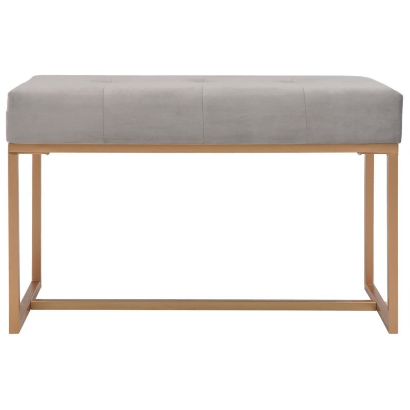 vidaXL Lavička 80 cm sivá zamatová