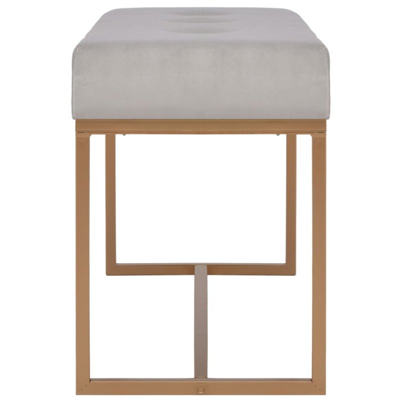 vidaXL Lavička 80 cm sivá zamatová