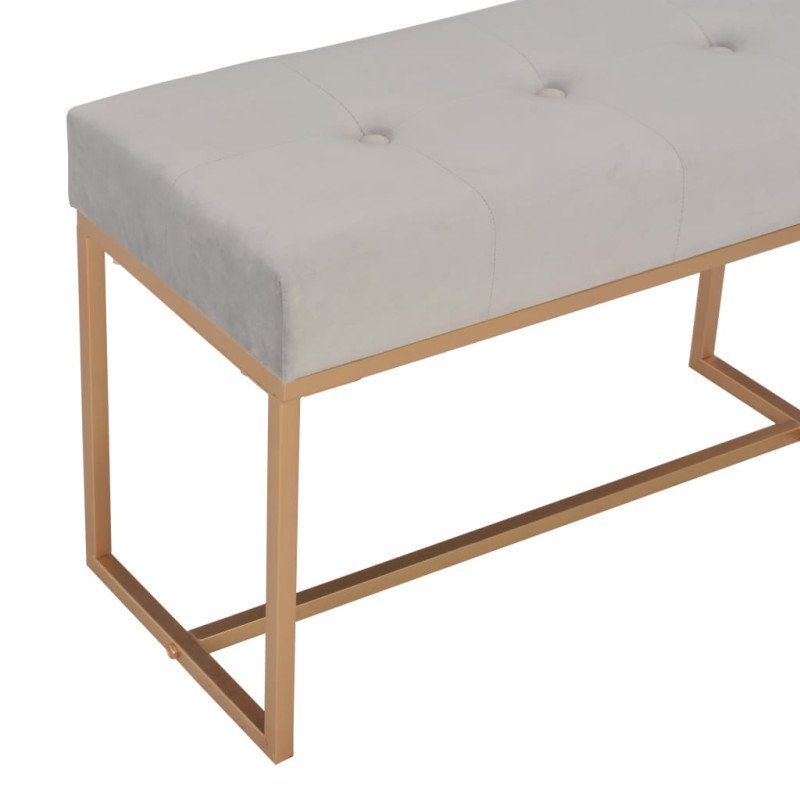 vidaXL Lavička 80 cm sivá zamatová