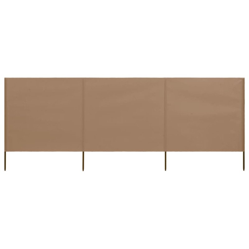 vidaXL 3-panelová zábrana proti vetru látková 400x160 cm sivo-hnedá
